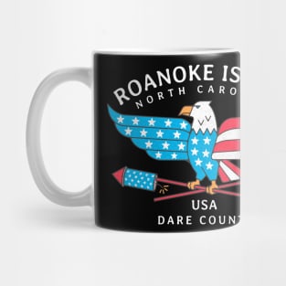 Roanoke Island, NC Summer Patriotic Pride Fourth of July Mug